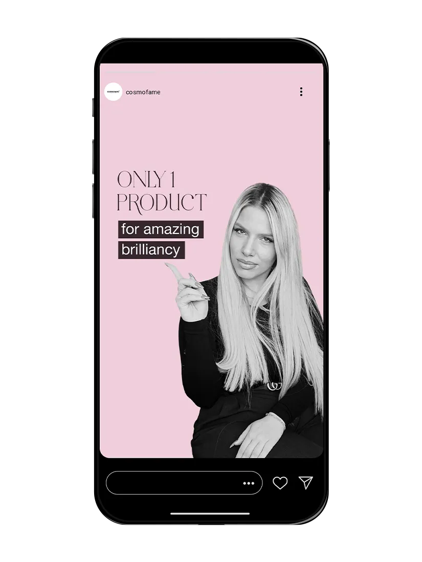 Cosmofame Light social media story