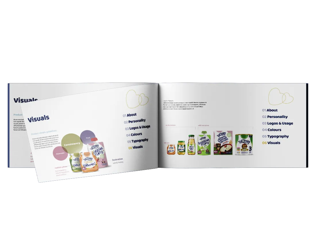 tummies brand book mockup
